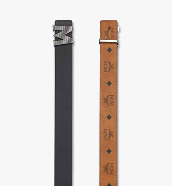 MCM Claus Fluted M Belt 1.5” In Embossed Leather