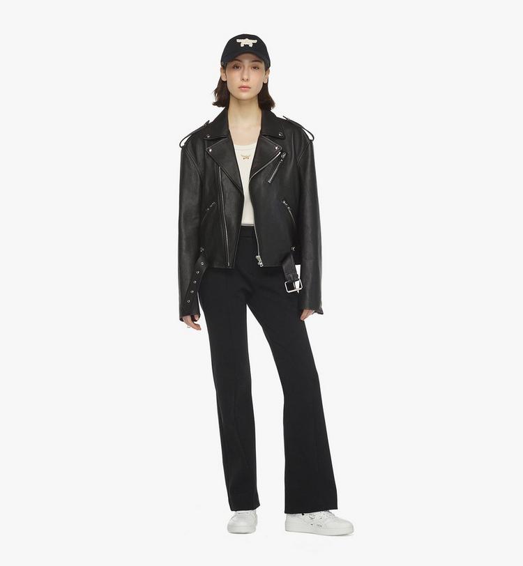 MCM Cropped Rider Jacket In Lamb Leather