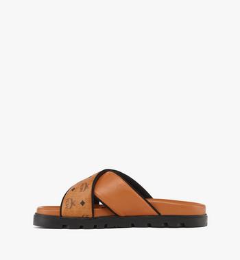 MCM Cross Sandal In VIsetos Leather Mix