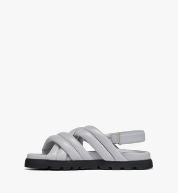 MCM Cross Sandals In Lamb Leather