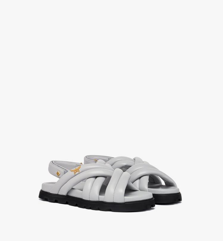MCM Cross Sandals in Lamb Leather