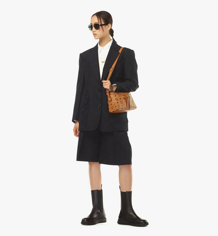 MCM Diamant 3D Shoulder Bag In Visetos Leather Mix