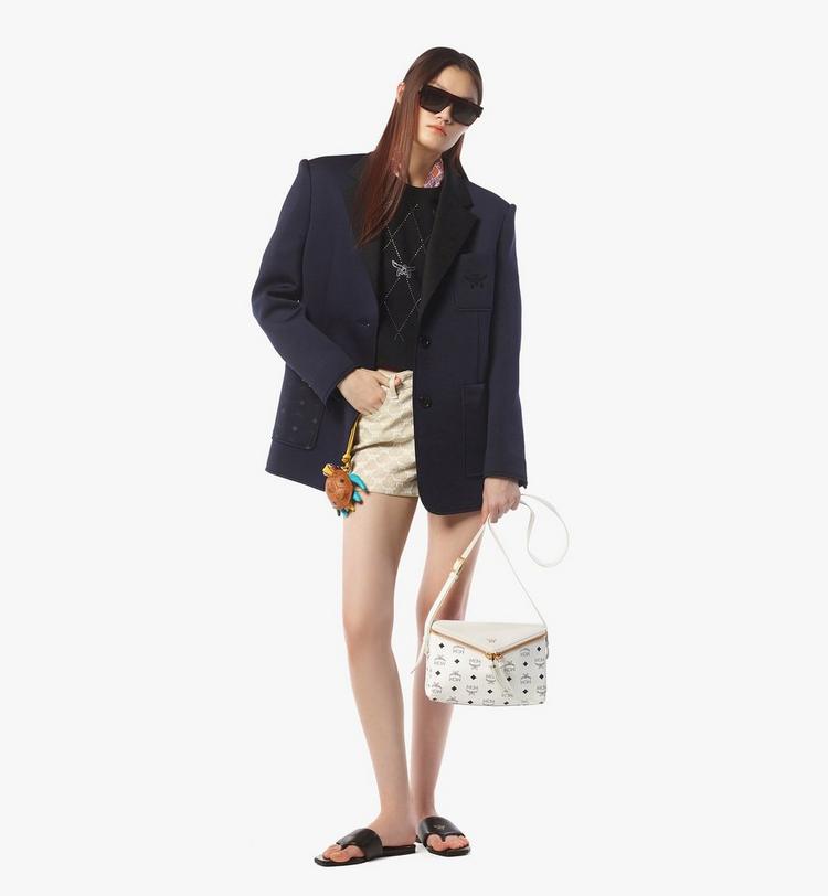 MCM Diamant 3D Shoulder Bag In Visetos Leather Mix