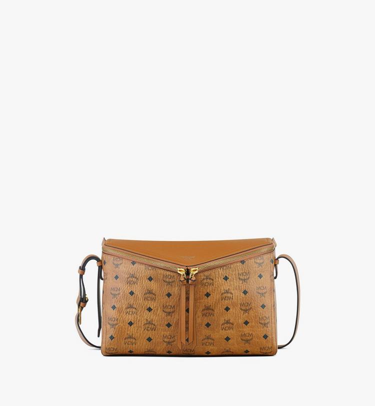 MCM Diamant 3D Shoulder Bag in Visetos Leather Mix