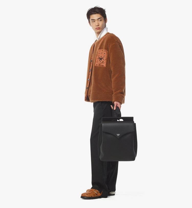 MCM Diamond Backpack In Embossed Leather