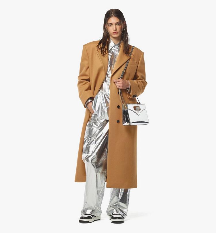 MCM Diamond Tote In Metallic Mirror Leather