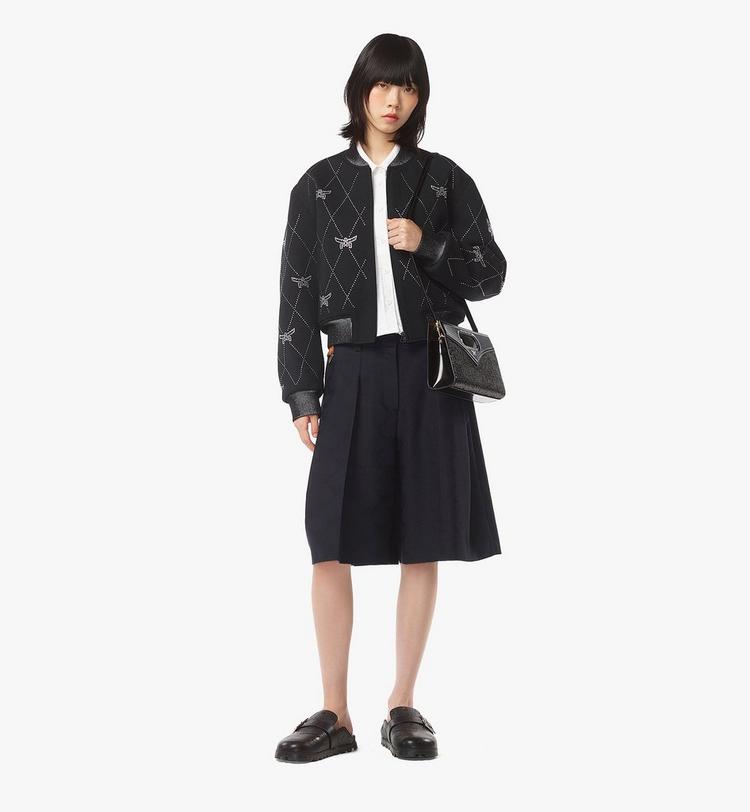 MCM Diamond Tote In Sequin Lamb Leather