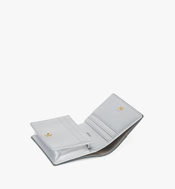 MCM Diamond Wallet In Metallic Mirror Leather