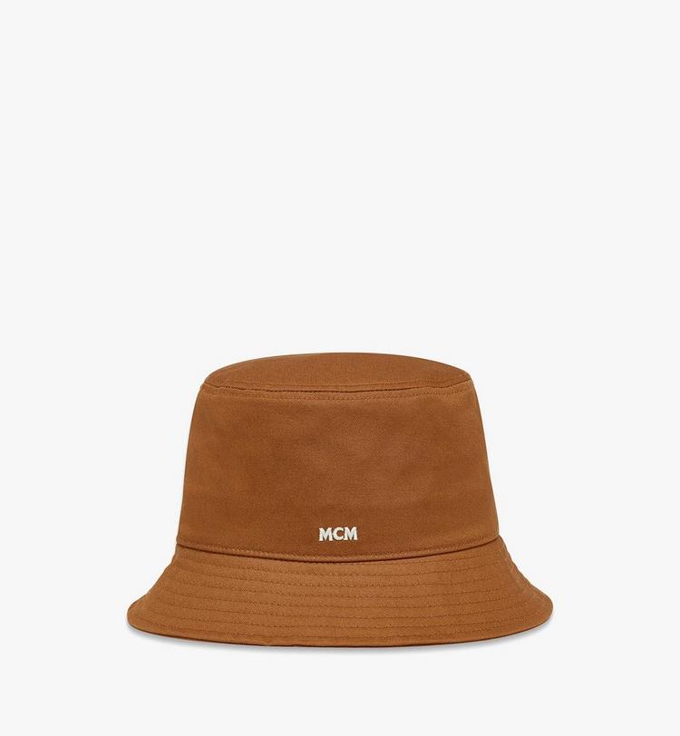 MCM Essential Logo Bucket Hat In Cotton Twill