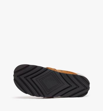 MCM Flat Mule In Visetos And Shearling