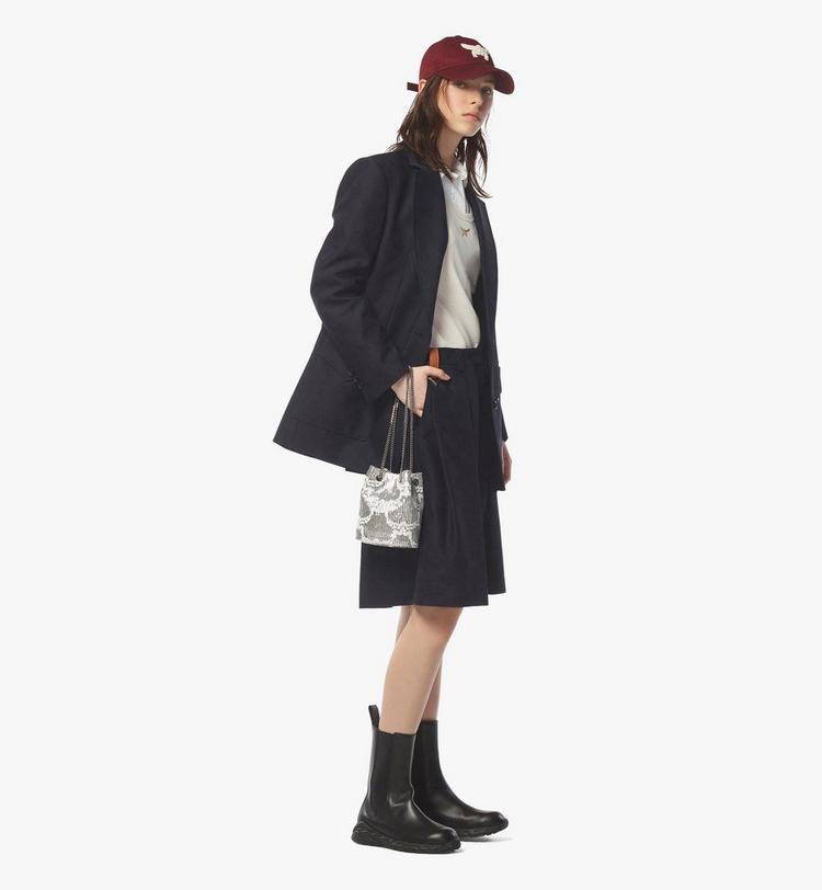 MCM Himmel Bucket Bag In Sequin Monogram Leather