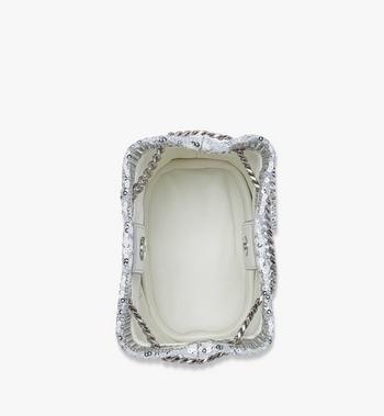 MCM Himmel Bucket Bag In Sequin Monogram Leather