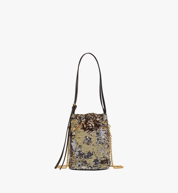 MCM Himmel Sequin Drawstring Bag