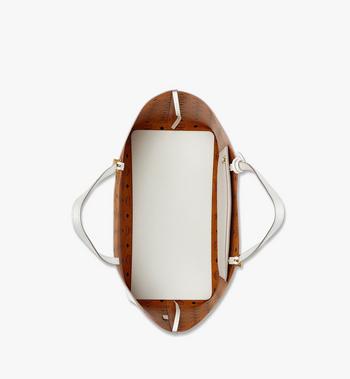 MCM Himmel Shopper In Embossed Logo Leather