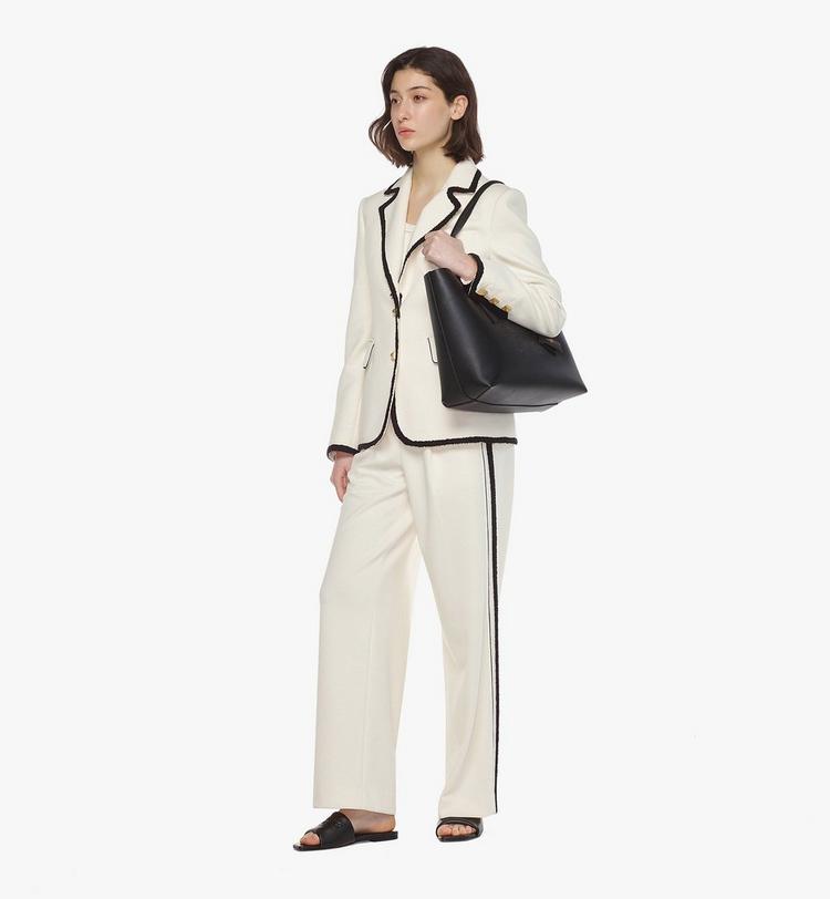 MCM Himmel Shopper In Embossed Logo Leather