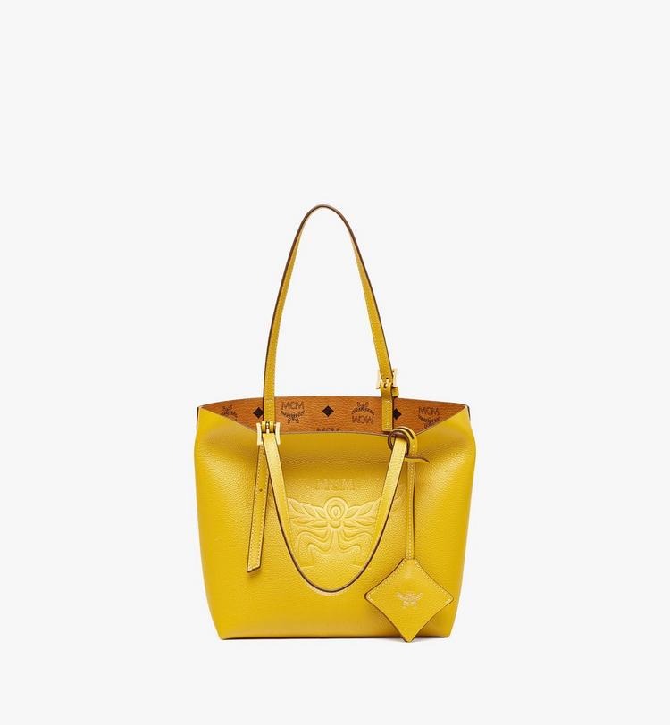 MCM Himmel Shopper in Embossed Logo Leather