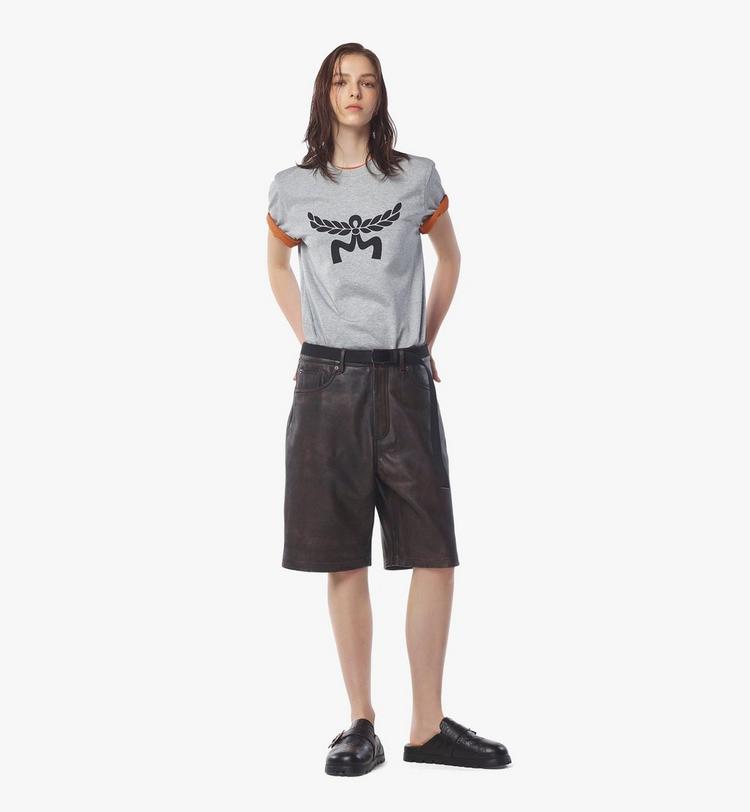 MCM Laurel Logo Print T-Shirt In Organic Cotton