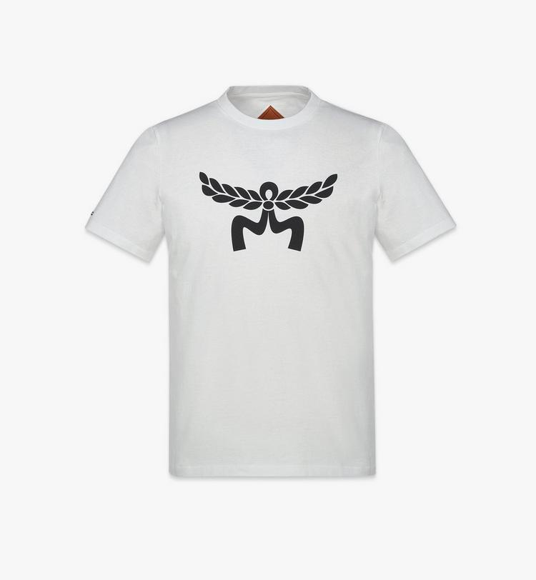 MCM Laurel Logo Print T-Shirt in Organic Cotton