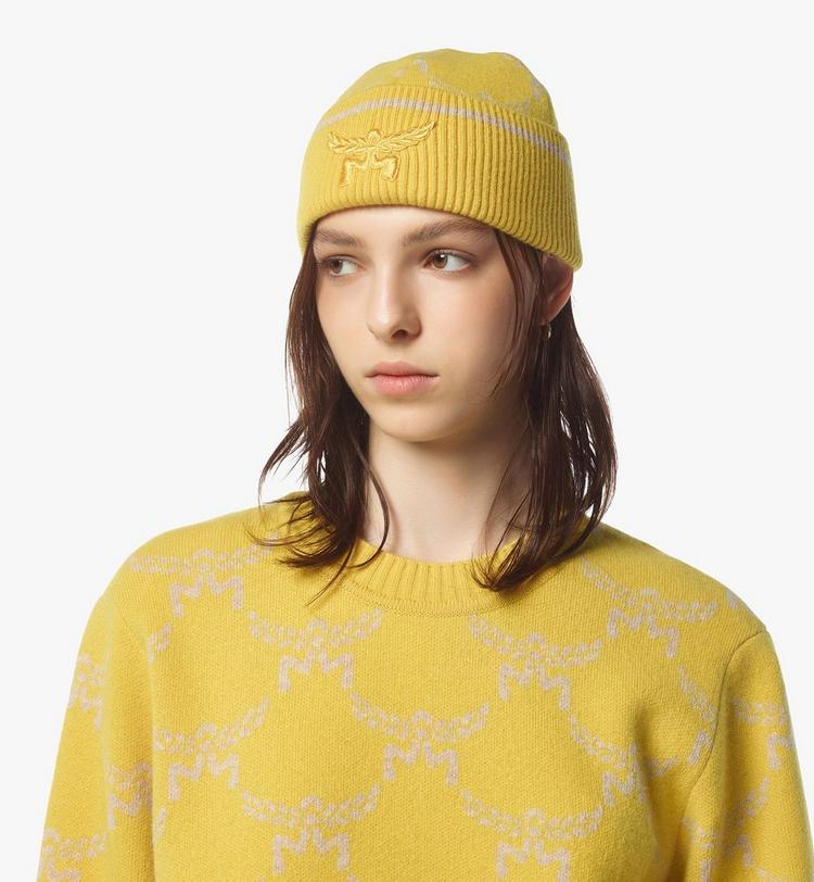 MCM Lauretos Beanie In Wool And Recycled Cashmere