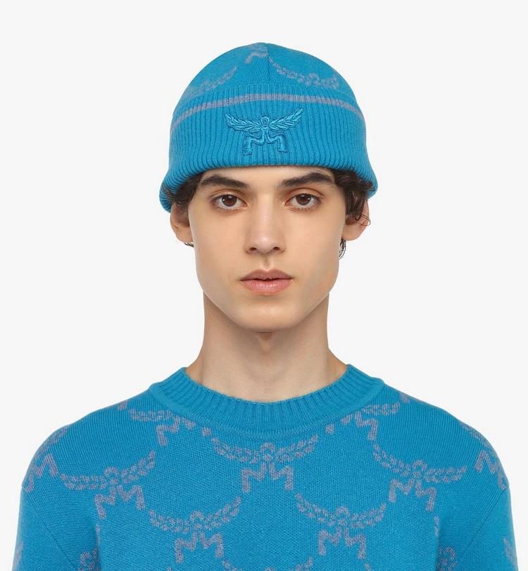 MCM Lauretos Beanie In Wool And Recycled Cashmere