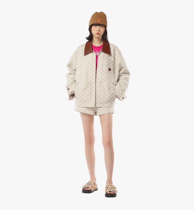 MCM Lauretos Denim Jacquard Shorts