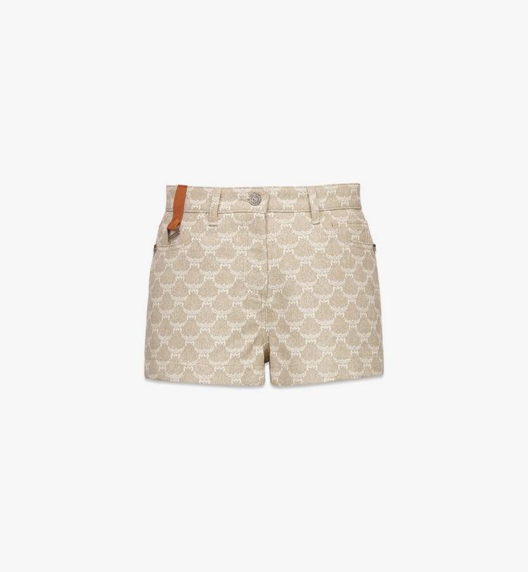 MCM Lauretos Denim Jacquard Shorts