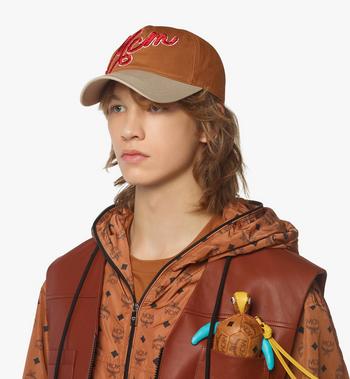 MCM Logo Embroidery Cap In Cotton Twill