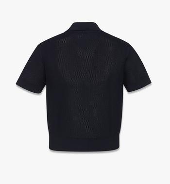 MCM Logo Patch Mesh Knit Polo