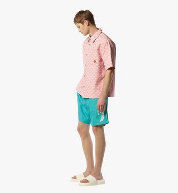 MCM Logo Print Swim Trunks