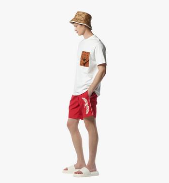 MCM Logo Print Swim Trunks