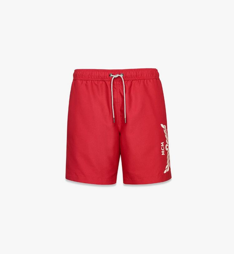 MCM Logo Print Swim Trunks