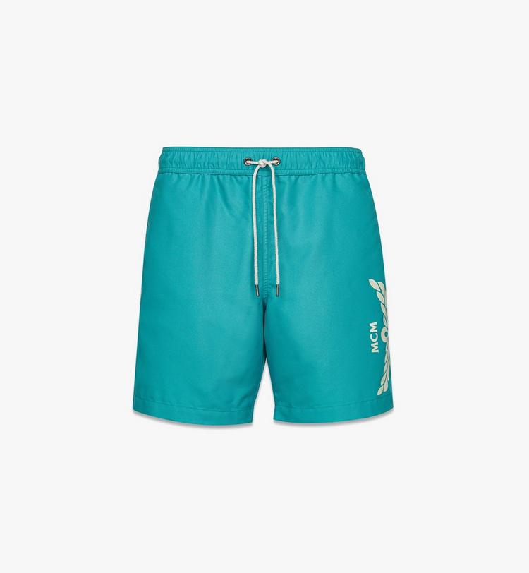 MCM Logo Print Swim Trunks