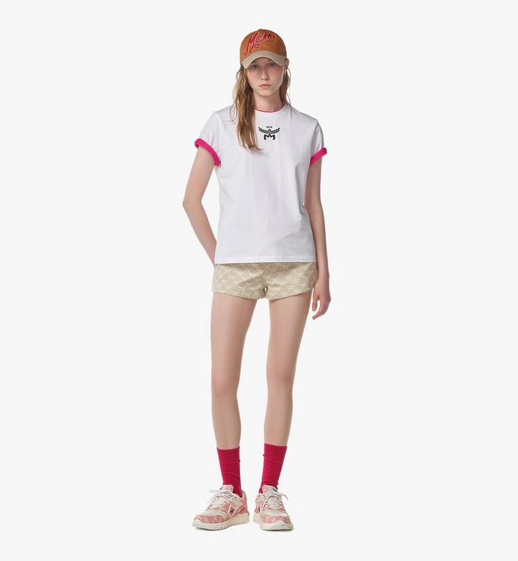 MCM Logo Print T-Shirt In Organic Cotton