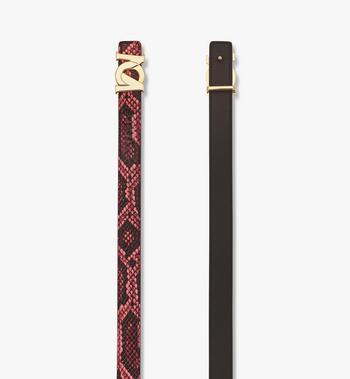 MCM M-Art 1” Belt In Python Print Leather
