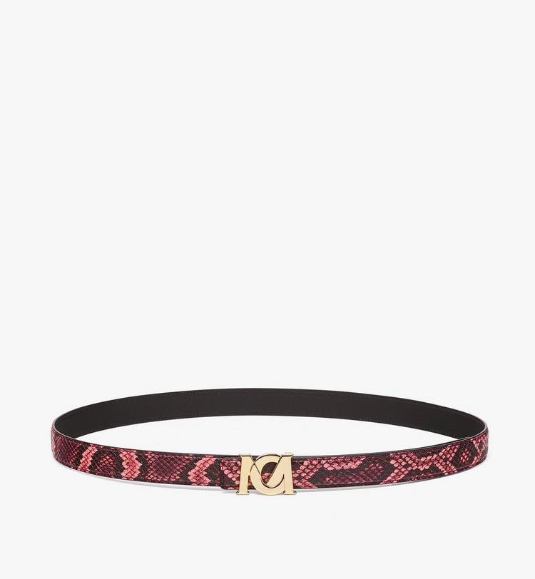 MCM M-Art 1” Belt In Python Print Leather