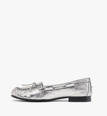 MCM Moccasin In Metallic Calf Leather