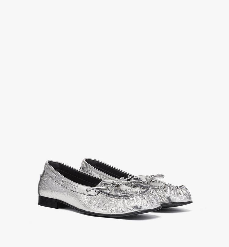 MCM Moccasin in Metallic Calf Leather