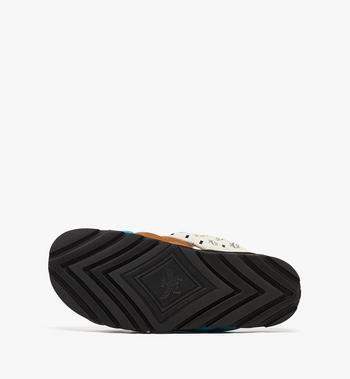 MCM Monogram Cross Sandals In Lamb Leather