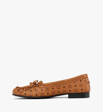 MCM Monogram Moccasin In Lamb Leather