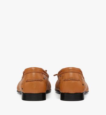 MCM Monogram Moccasin In Lamb Leather