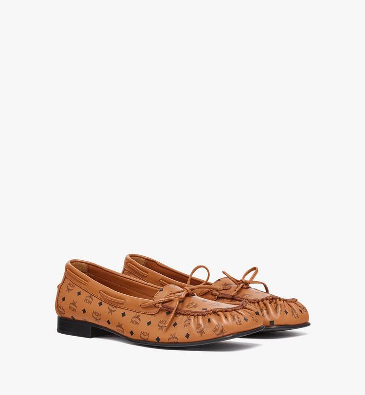 MCM Monogram Moccasin in Lamb Leather