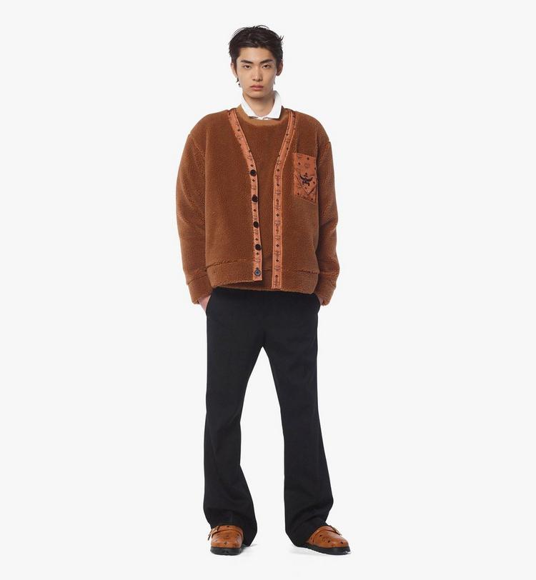 MCM Monogram Pocket Fleece Cardigan