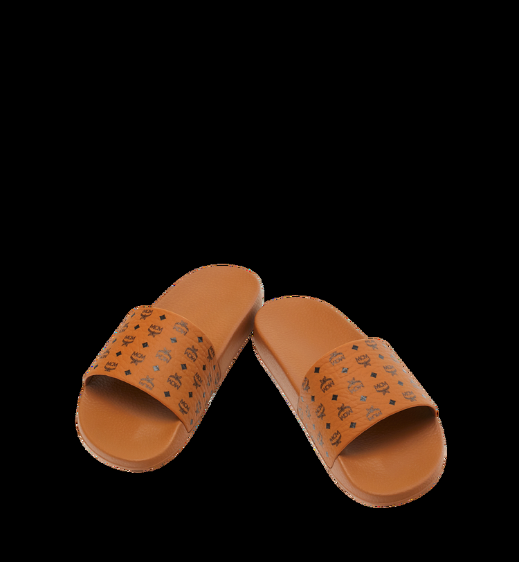 MCM Monogram Print Rubber Slides