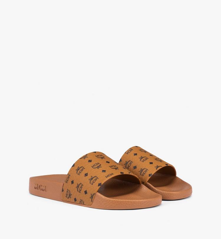 MCM Monogram Print Rubber Slides