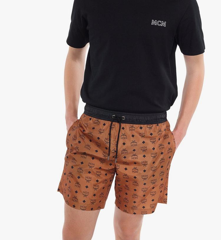 MCM Monogram Print Swim Trunks