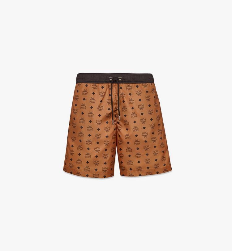 MCM Monogram Print Swim Trunks