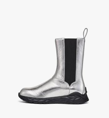 MCM Skywander Boots In Metallic Calf Leather