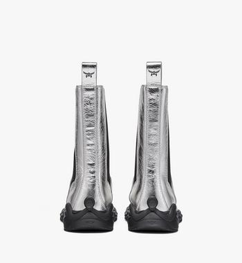 MCM Skywander Boots In Metallic Calf Leather