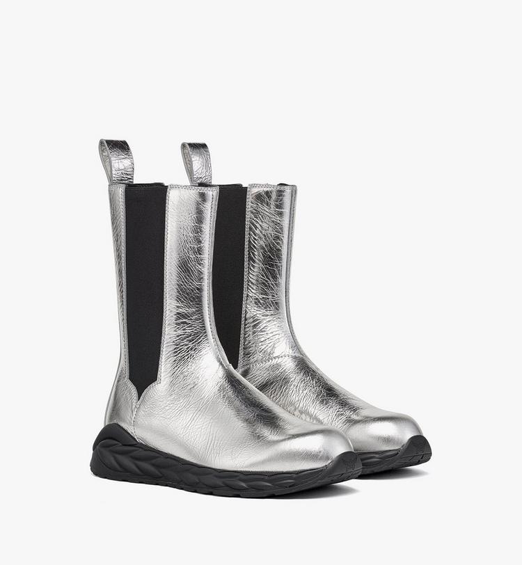 MCM Skywander Boots in Metallic Calf Leather