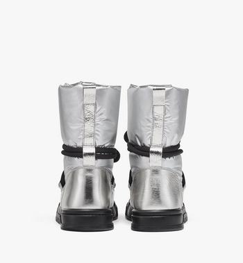 MCM Skyward Ankle Boots In Metallic Calf Leather